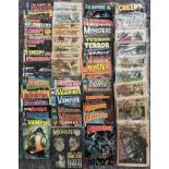 Quantity of horror/ monster related comics, includes The Monster Times, Frankenstein, Chilling