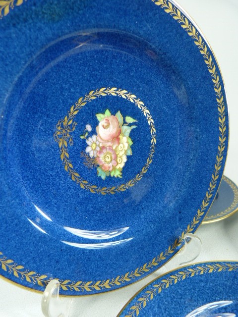 Set of Six Spode side plates Gilded and handpainted over Transfer - Image 2 of 4