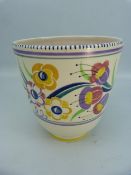 Poole pottery floral decorated vase