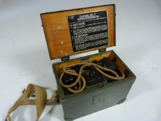 Telephone set in wooden case Military 'F' Mark I