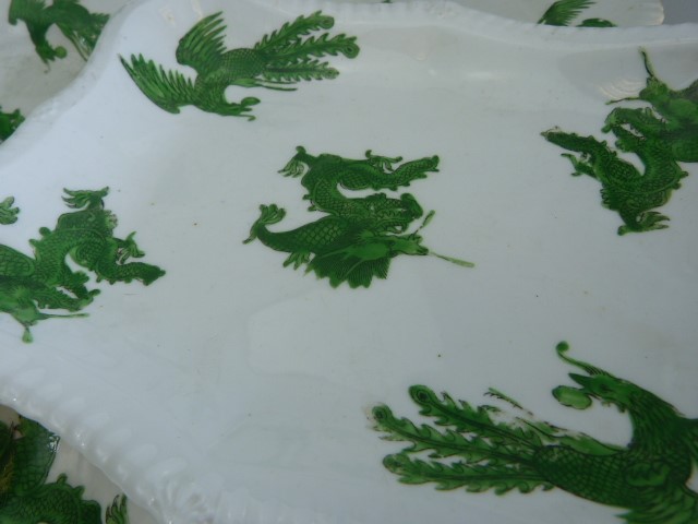 Collection of Green dragon and phoenix china - Image 3 of 4