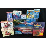 Ten tinplate and plastic mechanical toys by various Japanese and other manufacturers, includes