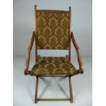 Victorian Folding campaign - beach chair with carpet upholstery.