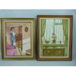 Colin Allbrook - two oils of still lifes dated 1985 and 1983.