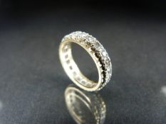 Gold coloured metal full eternity ring