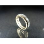 Gold coloured metal full eternity ring