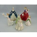 Selection of Doulton and Coalport ladies to include - Doulton - Penny, Thinking of you, Autumn