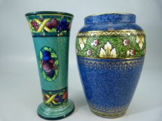 Minton Rotique flared vase and one other baluster vase