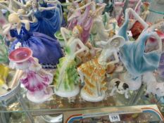 Large collection of various ceramic ladies