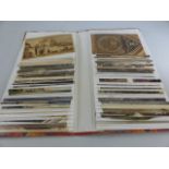 Album containing postcards of cathedrals