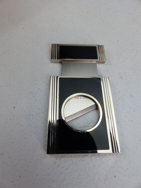 Two boxed DUPONT black and white lighters (Paris) with additional St DUPONT cigar lighter - Image 4 of 6