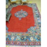 Large red ground Moroccan carpet