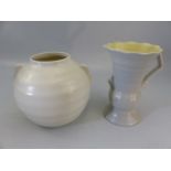 Ridgway twin handled pot and a similar Weatherby Vase