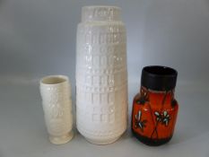 West German vase, one other etc