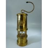 Small Brass Welsh miners lamp with hook