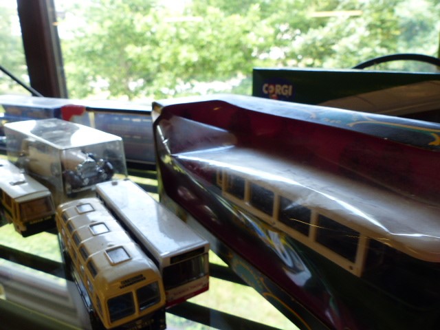 Large selection of Die cast buses and trams over 1 shelf - Image 2 of 6