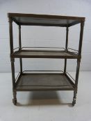 Industrial style three tier trolley