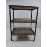 Industrial style three tier trolley