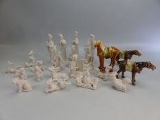 Chinese Blanc de Chine figures depicting the animals of the Chinese Lunar Calender, along with