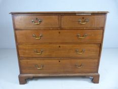 Antique mahogany chest of five drawers