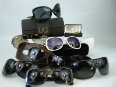 Sunglasses to include Fendi, Dolce and Gabana, Cartier etc