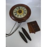 19th Century Post office alarm clock with weights.