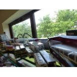 Large selection of Die cast buses and trams over 1 shelf