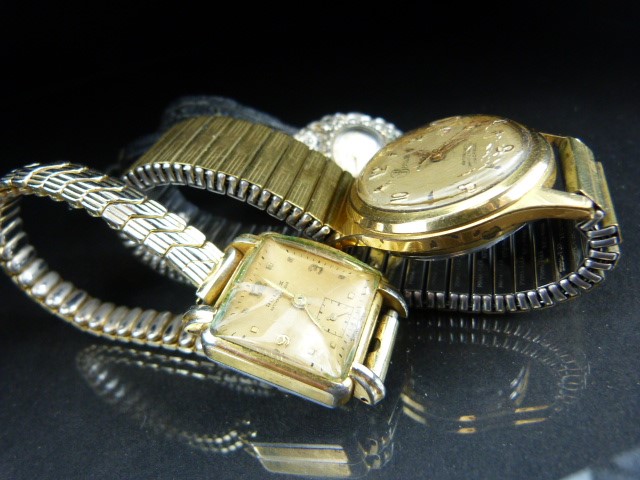 Three vintage dress watches to include a ladies marcasite set wrist watch and two others - Image 4 of 4