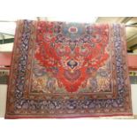 Large Red ground oriental carpet