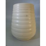 Spode Velamour ribbed vase designed by Eric Olsen