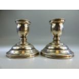 Pair of squat Silver candlesticks marked to base ART SILVERWARE sterling 950