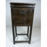 Distressed two door small cabinet