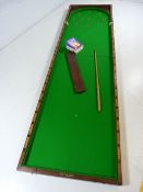 Victorian mahogany bar Billiards game with balls. Each wooden ball cup with handpainted number.