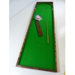 Victorian mahogany bar Billiards game with balls. Each wooden ball cup with handpainted number.