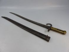 French 1886 chassepot Bayonet numbered 14525