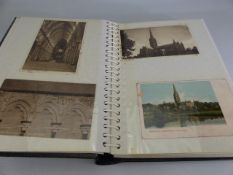 Album containing postcards of mainly cathedrals