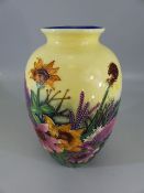 Old Tupton Ware vase in original box decorated in the Moorcroft manner