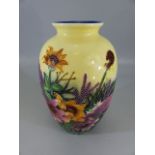 Old Tupton Ware vase in original box decorated in the Moorcroft manner