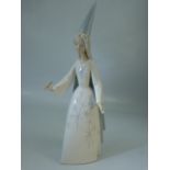 Lladro figure of a fairy godmother with hat and wand