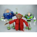 Vintage Toys to include 2 figures of Buzz Lightyear and an E.T Model.