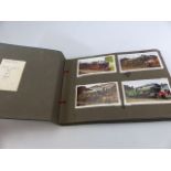 Album containing railway postcards