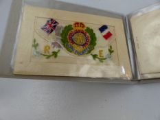 Collection of WW1 silk postcards