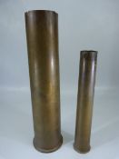 Trench art two shell Cases