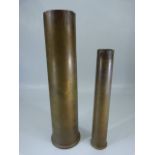 Trench art two shell Cases