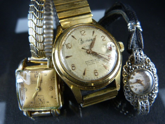 Three vintage dress watches to include a ladies marcasite set wrist watch and two others - Image 3 of 4