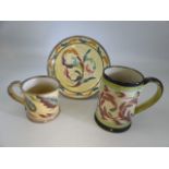 Denby - Three studio pieces by Glyn Colledge along with Braunton pottery studio ware