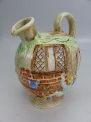 H J Wood Ltd for Burslem handpainted jug of unusual shape