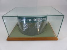 F1 Racing Interest: A cased Visor for Jaguar-Racing and signed by Eddie Irvine