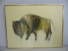 Modernist Abstract print of a Bison.