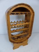 Unusual hardwood wine rack